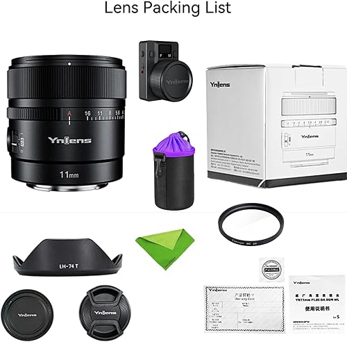 EACHSHOT Yn11Mm F1.8S Lens W/Remote Controller For Sony 11Mm F1.8 Large Aperture Fixed Prime Lens Auto Focus Aps-C Frame Ultra Wide Angle Lens For Sony E Mount Mirrorless Cameras - Fashionser