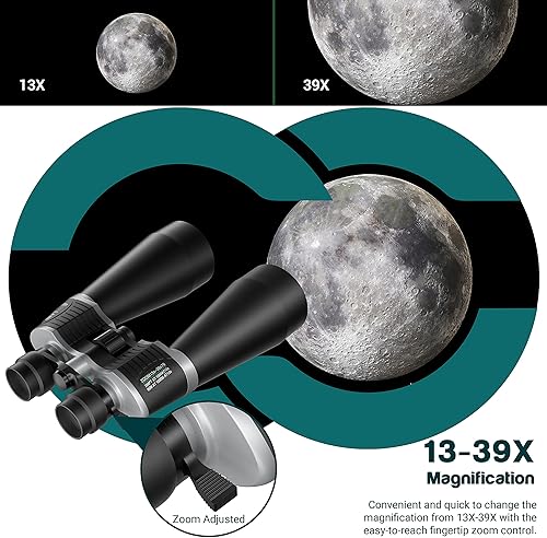 ESSLNB Binocolo Astronomico 13-39X70 Binocolo Astronomico Professionale con Adattatore Telefonico e Adattatore per Treppiede Prisma Completamente Multistrato per Birdwatching Giro Turistico - Fashionser