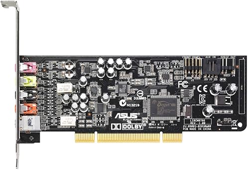 Asus Xonar DGX Scheda Audio PCI-Express, 105dB SNR, 5.1 Canali, Amplificatore Cuffie, Dolby Headphone, GX2.5, Nero/Antracite - Fashionser