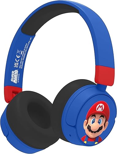 SM1001 Super Mario Cuffie Wireless Bambini - Blu - Fashionser