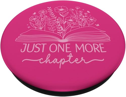 Just One More - Libro da lettura capitolo, colore: Rosa acceso PopSockets PopGrip per MagSafe - Fashionser
