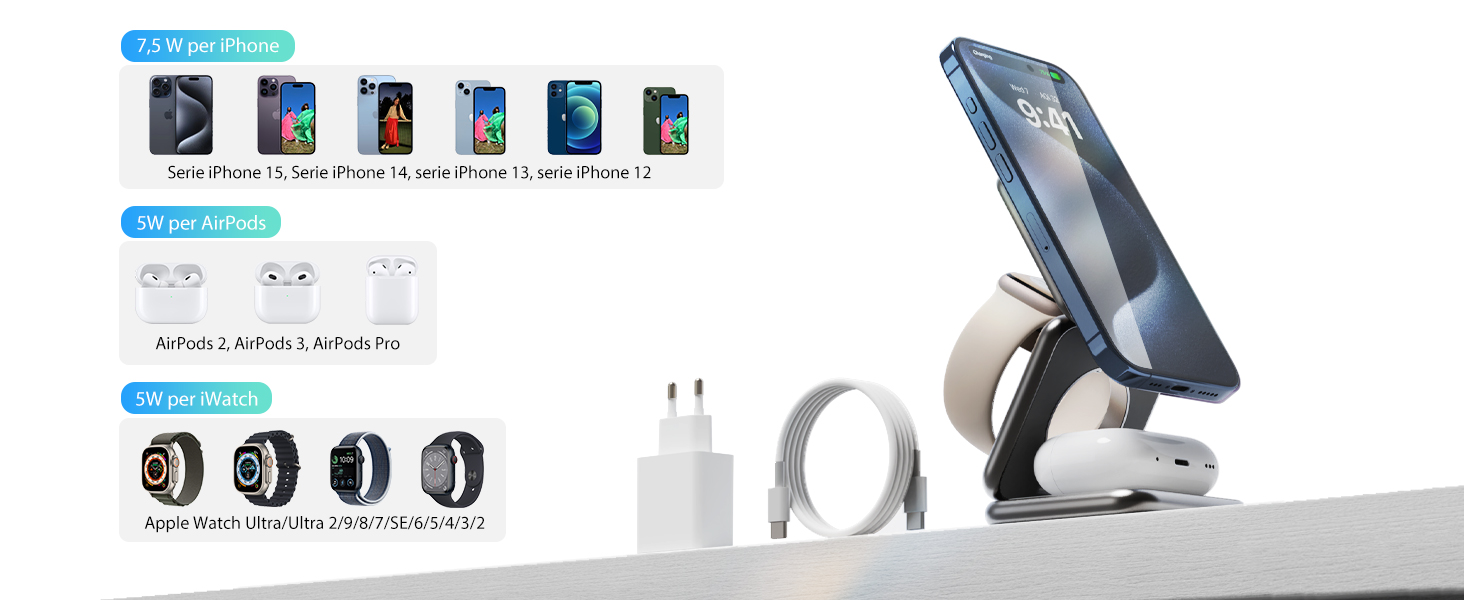 caricatore iphone wireless