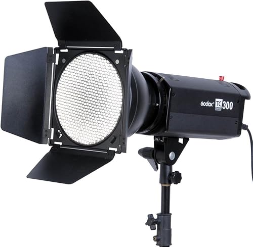 Yunchenghe BD-04 Barn Door Tordoor con griglia a nido d'ape e 4 filtri gel colorati (rosso giallo blu verde) per 7'riflettore standard - Fashionser