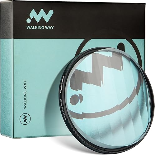 Walking Way 49mm Filtro Prisma Lineare per Obiettivi Fotografici Creativi Fotografia Materiale Premium con Sfocatura del Primo Piano e Effetti di Immagine Ripetitiva Disponibile in Varie Dimensioni - Fashionser