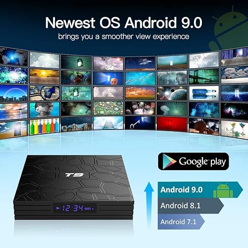TUREWELL Android 9.0 TV BOX 2GB RAM/16GB ROM Support 2.4/5.0Ghz WiFi BT4.0 RK3318 Quad-Core 4K 3D HD DLNA Smart TV BOX - Fashionser