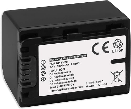 Batteria NP-FH70 compatibile con Sony DCR-DVD92, DVD103, DVD105, DVD106, DVD108, DVD109, DVD110 - Fashionser