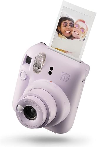 Fujifilm Instax Mini 12 - Fotocamera istantanea con confezione da 20 pellicole, colore: lilla - Fashionser