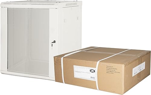 LINK armadio rack 19' LK1918UNF da muro con porta vetro temperato nero disassemblato struttura in metallo capacità 40 kg dimensioni 60x45x90,5 cm profondità 450 mm unità 18 pezzi 1 - Fashionser