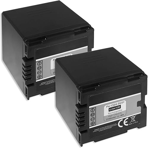 2x Batterie CGA-DU21 per Panasonic NV-GS10, GS17, GS21, GS22, GS24, GS26...vedi lista - Fashionser