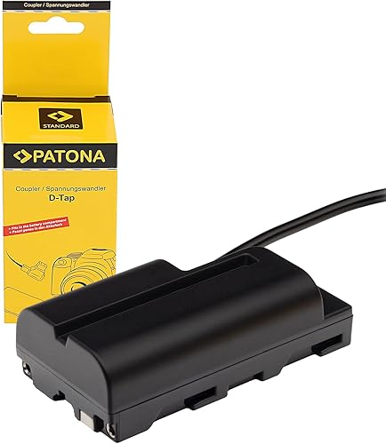 PATONA D-TAP Adattatore Dummy Batteria compatibile con Sony NP FM50 F550 F750 NF960 F970 FM500 FM500H Battery caricatore alimentatore caricabatterie per monitor fotocamera LED luci video - Fashionser