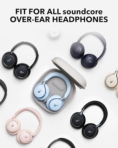 soundcore by Anker, custodia per cuffie, compatibile con tutte le cuffie Soundcore Over-Ear (bianco pietra) - Fashionser