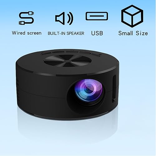 Mini Proiettore LED, Proiettore HD 1080p, Proiettore Cinematografico, Altoparlante Integrato 1080p Proiettore Portatile Piccolo per la Casa con la Stessa Funzione Schermo - Fashionser