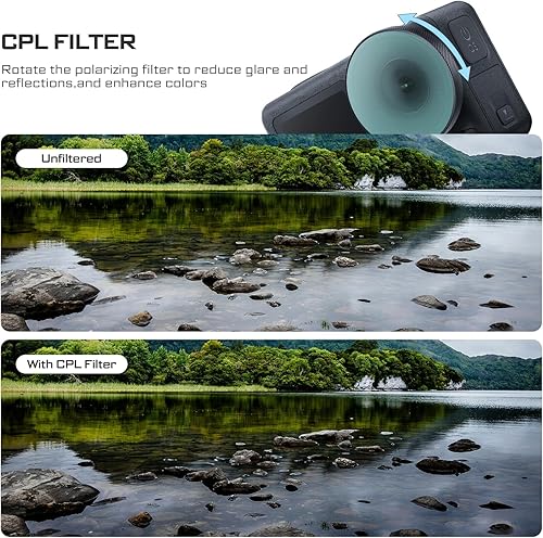 ND8, ND16, ND32, ND64 Set di filtri standard per luce diurna per Osmo Action 5 Pro/Action 4/Action 3 Essenziale per le riprese in luce diurna - Fashionser