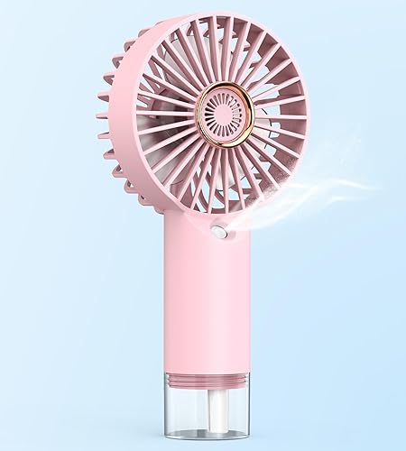 Mini Ventilatore da tavolo portatile, Ventilatore a mano USB con display LED, raffreddamento silenzioso, Testa Girevole a 360 °, per Scrivania, Ufficio, Casa - Fashionser