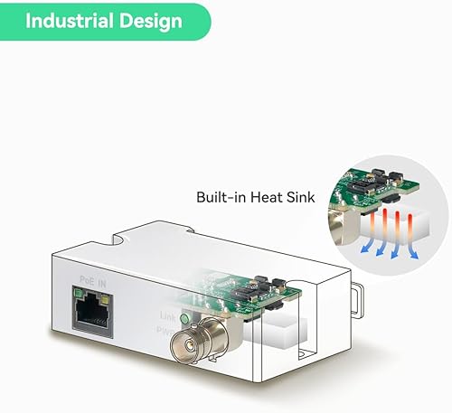 LINOVISION Convertitore POE su coassiale EOC Max 3000 piedi Potenza e trasmissione dati su cavo coassiale per l'aggiornamento del sistema di sorveglianza analogico al sistema di sorveglianza IP - Fashionser