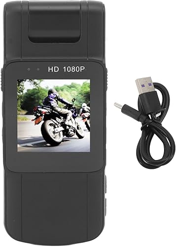 Mini Body Cam con Registrazione Audio e Video, Obiettivo Ruotabile a 180° HD 1080P 1,54 Pollici Screeno Playback Pocket Camera, Telecamera della Polizia Indossabile per Esterni - Fashionser