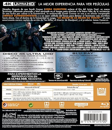 Terminator - Destino oscuro [Blu-Ray] [Region Free] (Audio italiano. Sottotitoli in italiano) - Fashionser