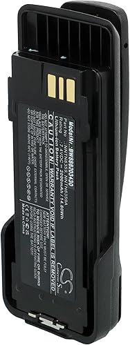batteria sostituisce Motorola NNTN8359, NNTN8359A, NNTN8359C per radio (2000mAh, 7,4V, Li-Ion) + clip - Fashionser