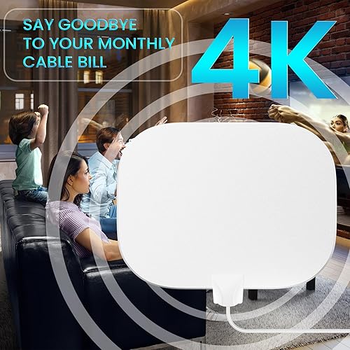 Amplificatore Interno dell'Antenna TV per 1080P 4K Tutte le Vecchie e Smart TV DTT DVB-T - Fashionser