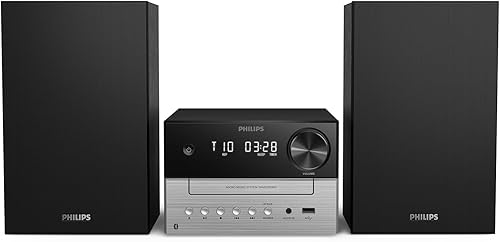 PHILIPS AUDIO M3505/12 Mini Impianto Stereo Hi-Fi Compatto Bluetooth, Radio DAB+/FM, CD, USB, CD-MP3, 18 W, Porta USB per Ricarica, Altoparlanti Bass Reflex, Modello 2020/2021 - Fashionser