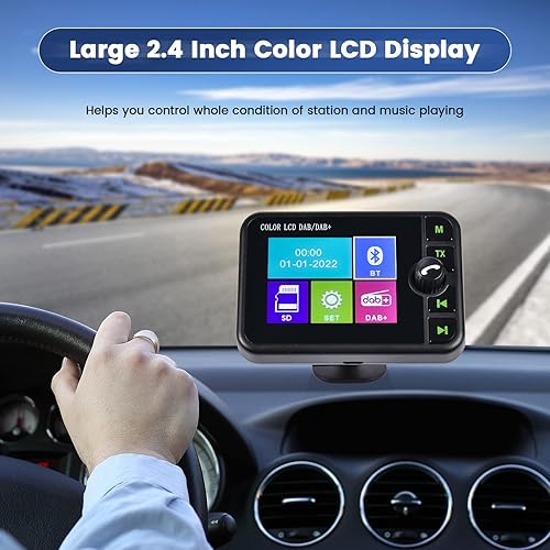 Hikity Adattatore Dab/Dab + USB Auto, Dongle Dab in Car Ricevitore Radio Digitale Dab Chiavetta USB 2.0 Dab con Antenna Dab per autoradio Android - Fashionser