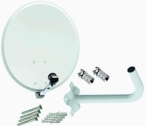 Kit Antenna Parabolica 60 cm Marca Tecnovoz + Supporto Parete + LNB Illusion - Fashionser