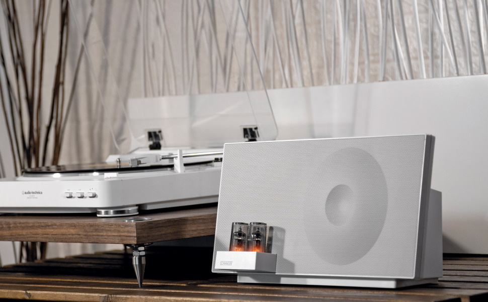 Hi-Fi Lautsprechersystem mit Röhrenverstärker 37 W, Bluetooth, NFC, AUX, USB, Phono