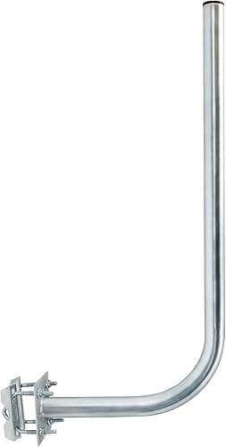 staffa da parete, con 30 cm di sporgenza dal muro e 70 cm di lunghezza, in acciaio, con inclusotappo, del diametro di 38 mm - Fashionser