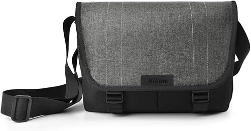 Borsa a tracolla nera e grigia per macchina fotografica - Fashionser