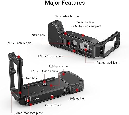 (Nuova Versione) SMALLRIG A7III L Bracket L Plate Piastra L per Sony A7RIII / A7III / A9-2122D - Fashionser