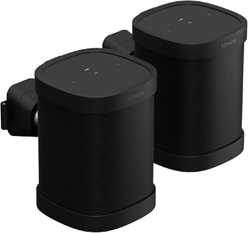 Sonos Staffa x 2 per Sonos One e Play1, Nero - Fashionser