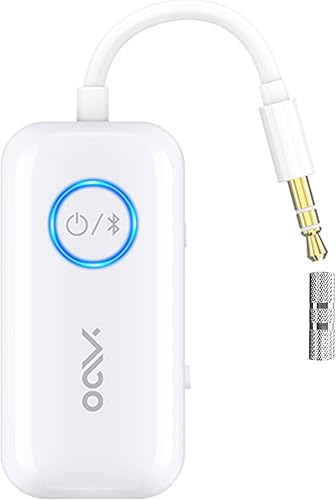 YMOO Adattatore Bluetooth 5.3 con 3.5mm AUX Jack & Type-C, AptX-LL Dual Pairing 2-in-1 Trasmettitore Ricevitore Bluetooth per Cuffie/Smartphone/Aereo/TV/PC/Bluetooth Apparecchio Acustico/Altoparlante - Fashionser