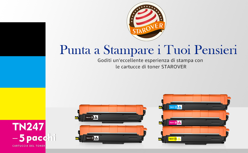 Brother TN247 TN243 per HL-L3210CW HL-L3230CDW HL-L3270CDW MFC-L3710CW MFC-L3730CDN MFC-L3750CDW 
