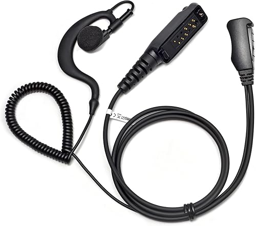 UAYESOK G Form Walkie Talkie Auricolari con Microfono Gancio Orecchino Two Way Radio Multi Pin Cuffie con Microfono PTT per Sepura STP8000 STP9000 STP8238 (Tetra) SC20 SC21 Security Polizia Radio - Fashionser