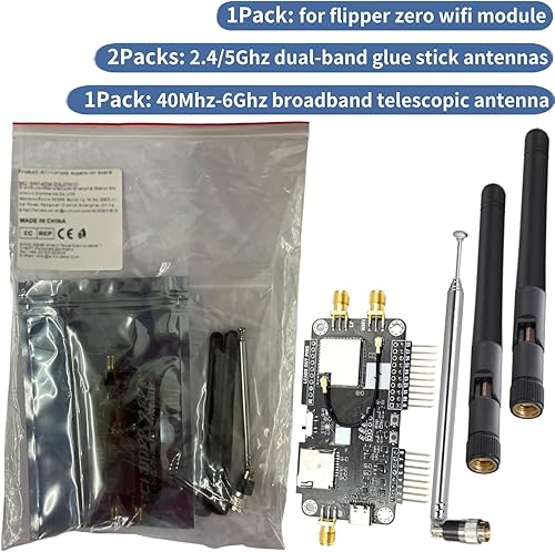 Scheda di espansione Flipper Zero WiFi, modulo 2.4/5GHz con CC1101, NEF Sniffer, NRF24, ESP32, accessori plug-and-play per test di penetrazione - Fashionser