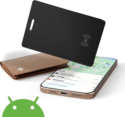 Android Air Tag Carta Wallet Tracker Thin 1.8MM,Smart Tag Card Funzioni Trova di Google (solo Android) localizzatore gps per Android IP68 Impermeabile Bluetooth tracker per Portafogli, Passaporti - Fashionser