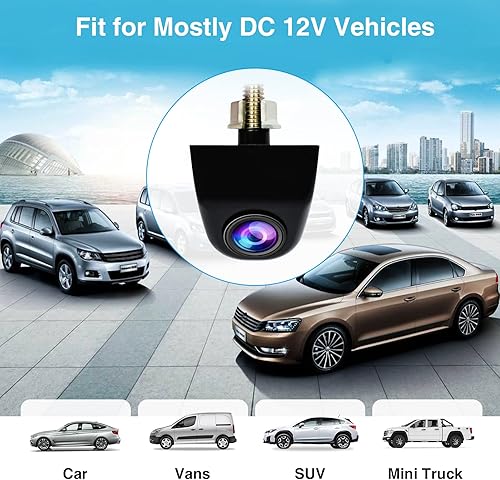 PARKVISION Telecamera di Retromarcia con Angolo di Visione Super Ampio e Visione Notturna Eccellente - Custodia in Metallo, Colore Nero - Fashionser