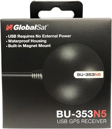 GlobalSat BU-353N5 Ricevitore GNSS USB, Nero - Fashionser