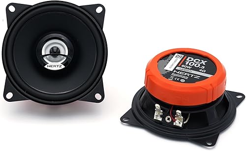 Hertz DCX 100.3 - Coppia di altoparlanti coassiali da 100 mm con tweeter a cupola e woofer in polipropilene con magnete al neodimio - 60W max - Fashionser