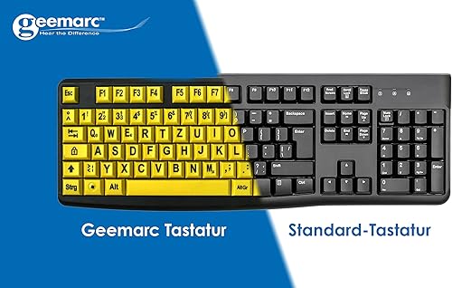 Geemarc USB tastiera KBSV3_YEL_GE nero, giallo Extragroße Tasten - Fashionser