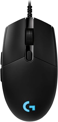 Logitech G PRO Mouse Gaming, Sensore HERO 25K, 25.600 DPI, RGB, Ultraleggero, Progettato ‎per eSport, 6 Pulsanti Programmabili, Memoria Integrata, PC/Mac/Laptop - Nero - Fashionser