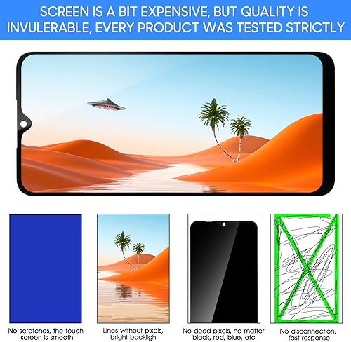 Schermo LCD per TCL 50 SE Display per TCL 50 SE Display LCD da 6,8 pollici per TCL 50SE LCD Digitizer Touch Screen Assembly Galss Kit di riparazione di ricambio con strumenti (nero senza cornice) - Fashionser