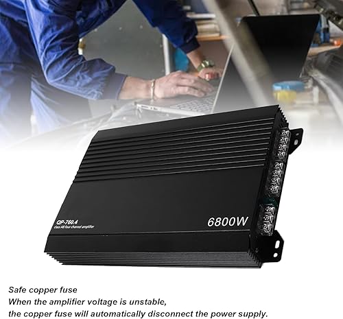 ZDETGU Amplificatore per Auto Auto a 4 Canali AMP AMP con Involucro di Alluminio Puro e Trasformatore a Doppia Bobina per Altoparlanti per Auto Sicuri e Stabili - Fashionser