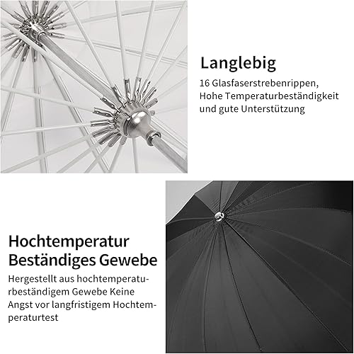 Godox UB-105W 41.3' 105cm105cm Interno bianco parabolico profondo ombrello riflettente Studio Soft Light ombrello con diffusore copertura per fotografia Video Studio Shooting - Fashionser