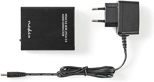 Estrattore HDMI T | ingresso HDMIT | uscita HDMIT/presa TosLink / 1 x 3,5 mm | risoluzione massima: 4K @60Hz | 18 Gbps | metallo | antracite | confezione di cartone - Fashionser