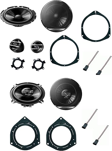Kit 6 Casse Pioneer TS-G170C TS-G1320F Custom Fit Per OPEL Astra H ‘dal 2005 Corsa D dal 2006 Posteriore con Supporti Altoparlanti Predisposizione Completa anteriore e posteriore Alta qualità - Fashionser
