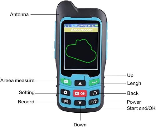 BEVA Handheld GPS GLONASS BeiDou superficie Trail misuratore, display misurazione valore, figure Track e automaticamente calcolo prezzo misura (Includere batteria) - Fashionser