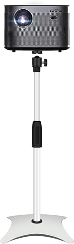 Supporto da Pavimento, Risparmio di Spazio -Altezza Regolabile da 70 a 125cm - 3kg Capacità di Carico, Supporto Stabile da Terra per Piccole Fotocamere, Microfoni, Proiettori e GoPro (Bianco) - Fashionser