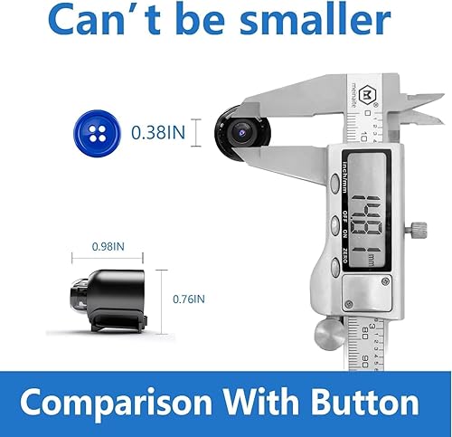 Lookasong Mini Camera, Topmartaz Lookasong Mini Full HD 4k Security Camera with Night Vision, Coin-Sized Easy-to-Install Remote Monitoring, for Home/Office/Baby (Black) - Fashionser