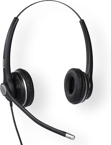 A100D Binaurale auricolare per tutti i telefoni da scrivania Snom, Passivo cancellazione di rumore Microfono, Superior Wideband Audio Grazie Per Optimized Speaker sintonia); Nero; 00004342 - Fashionser